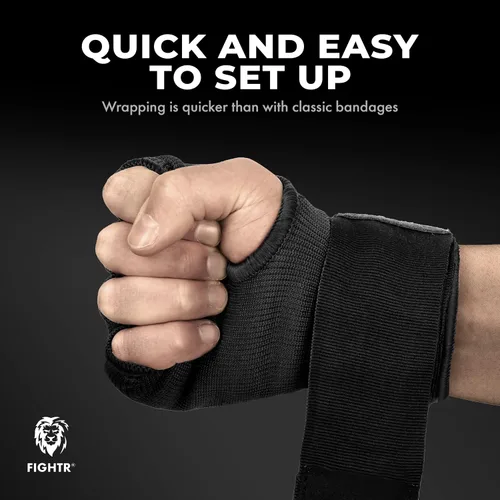 Vista 3 de FIGHTR® Guantes interiores premium con gel - Envoltura rápida y mayor estabilidad Vendas de gel para boxeo, MMA, Muay Thai y artes marciales