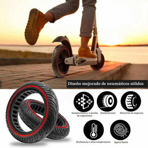 Vista 6 de Neumático de scooter de 8.5 pulgadas, neumático de scooter 50/75-6.1 de repuesto sólido de panal compatible con Xiaomi Pro 2 1S M365 Pro Mi 3 y 1