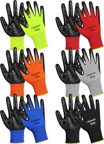 Vista 14 de Maxcheck Guantes de trabajo recubiertos de PU Negro