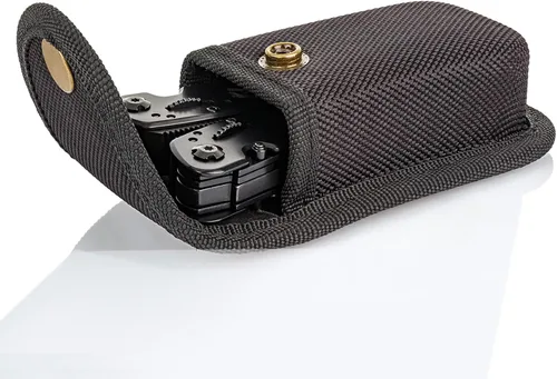 Vista 5 de HARFINGTON Funda de nailon para cuchillos de bolsillo de 5.1" x 2.9", horizontal y vertical, con presilla para cinturón, bolsa multiherramienta