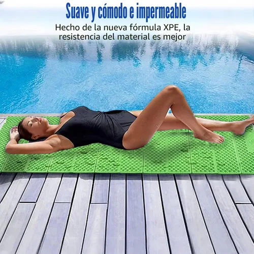 Vista 6 de Almohadillas de Espuma para Acampar para Dormir, Colchón de Espuma de Celda Cerrada Plegable para Acampar, Colchoneta Impermeable para Dormir al