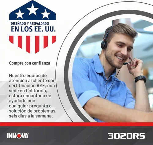 Vista 7 de INNOVA 3020RS Lector de códigos de motor de verificación rápido y fácil de usar, herramienta de escaneo OBD2 para ABS Clear con recomendaciones