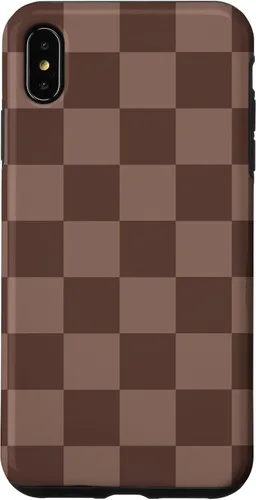 Vista 11 de Marrón clásico a cuadros, patrón de tablero de ajedrez moda caso para iPhone 17