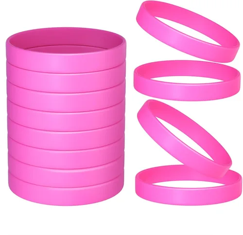 Vista 13 de Morcheiong 12 piezas de pulseras de silicona - Pulseras de goma en blanco de color negro para adultos y adolescentes, recuerdos de fiesta