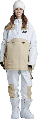 Vista 38 de RIUIYELE Traje de esquí para mujer, chaqueta y pantalones de snowboard para deportes al aire libre, traje de nieve con aislamiento impermeable