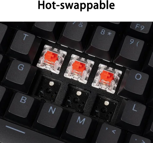 Vista 4 de Keychron K4 QMK Teclado mecánico inalámbrico personalizado, diseño intercambiable en caliente del 96% Bluetooth/USB-C programable, interruptor RGB