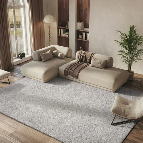 Vista 19 de SAFAVIEH Madrid Shag Collection - Alfombra decorativa, 4 x 6 pies, diseño liso, no desprende pelusa y de fácil cuidado, 1.6 pulgadas de grosor