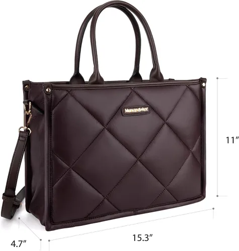Vista 4 de Montana West Bolso de mano hinchado para mujer, bolso acolchado para mujer