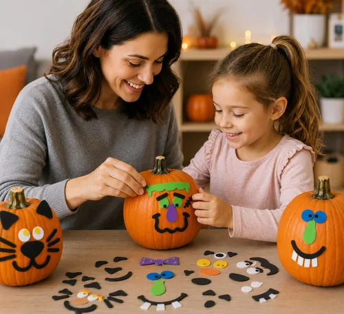 Vista 3 de Decoración con espuma calabaza, paquete de 24 unidades.
