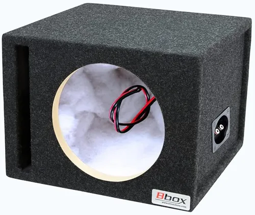 Vista 8 de Atrend Caja de subwoofer de sintonía SPL con ventilación única de 8 pulgadas – Mejora la calidad de audio, sonido y graves – Certificado de carcasa