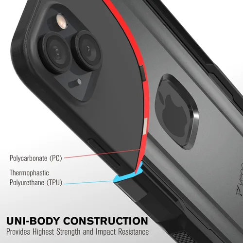 Vista 6 de VENA vArmor - Funda resistente para Apple iPhone 15 Plus (6.7 pulgadas) (protección contra caídas de grado militar/armadura) Magsafe compatible