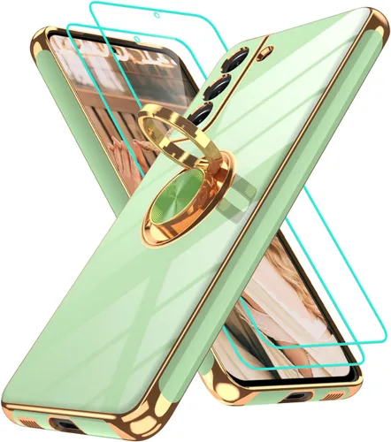 Vista 284 de Funda para Motorola Moto G 5G 2024: Funda Moto G Play 5G 2024 con 2 piezas de protectores de pantalla, soporte de anillo de rotación de 360°