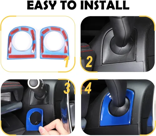 Vista 5 de Cubierta para base de barra de dirección, cubierta decorativa compatible con Chevrolet Corvette C8 2020 2021 2022 2023, plástico ABS para volante