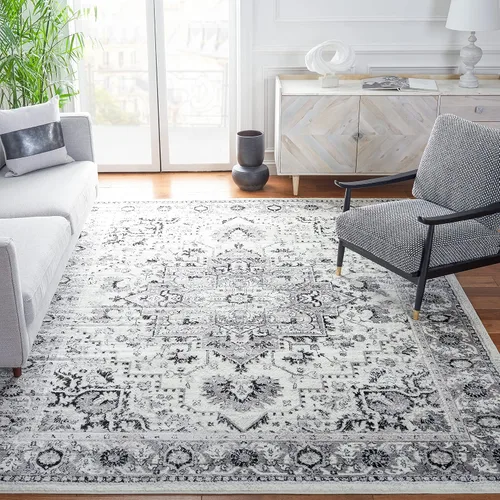 Vista 13 de SAFAVIEH Skyler Collection SKY126M - Alfombra bohemia estilo medallón envejecido, no desprende pelusa, para sala de estar o dormitorio, 2 x 4 pies