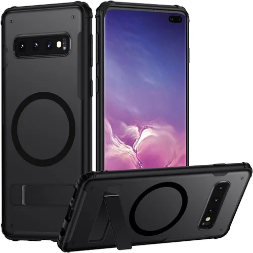 Vista 10 de TIANNIUKE Funda magnética para Samsung Galaxy Note 10 Plus, translúcida mate antihuellas, compatible con MagSafe, ajuste delgado, a prueba de Negro