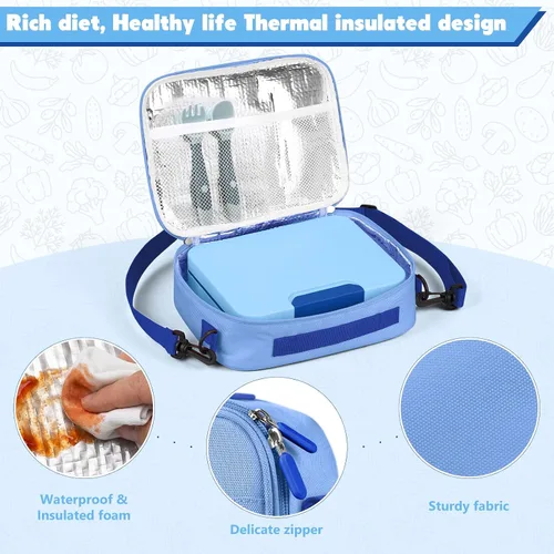 Vista 4 de WyfKyd Set de lonchera Bento con contenedor térmico de sopa para niños y adultos Bento Box Set with 9.5oz Soup Thermo Kids Leak-proof Lunch Box