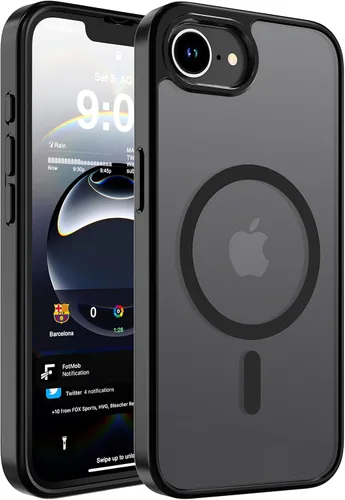 Vista 79 de WRJ Funda magnética mate para iPhone Air de 6.5 pulgadas, [compatible con Magsafe] [protección contra caídas de grado militar], delgada Negro