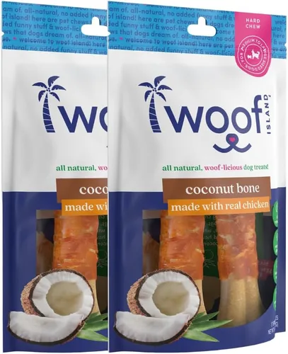 Vista 9 de Coconut Bones - Golosinas de coco naturales para mascotas de primera calidad para perros, masticables saludables para cachorros, ricos en vitaminas