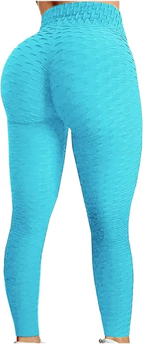 Vista 3 de Kauounady Running Exercise Hip High Pants Yoga Bubble Waist Lifting Fitness Women's Yoga Pants Loose Yoga Pants for Girls
