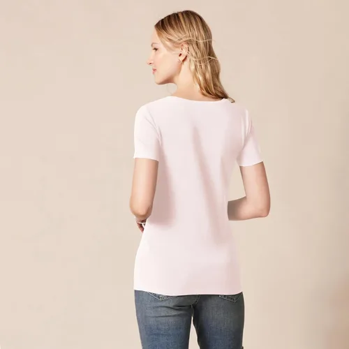 Vista 402 de Amazon Essentials Women's Regular-Fit Short-Sleeve Crewneck T-Shirt