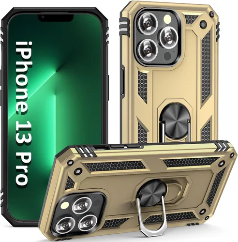 Vista 21 de ADDIT Funda para iPhone 13 Mini iPhone 13 Mini, con soporte de anillo, soporte magnético para automóvil, grado militar, resistente, para iPhone 13
