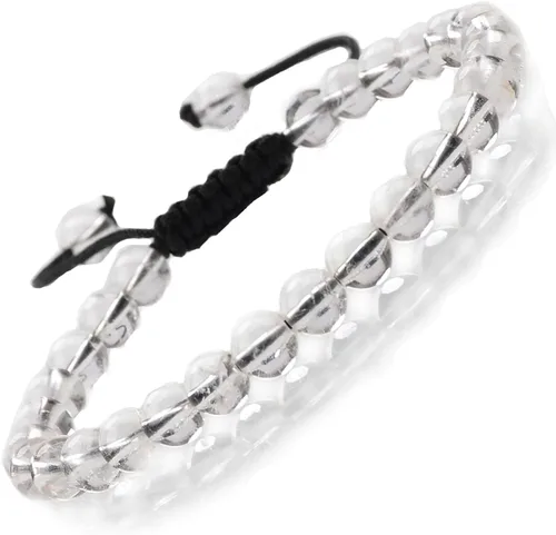 Vista 52 de MASSIVE BEADS - Pulseras ajustables unisex de cuentas de cristal de piedras preciosas con poder curativo natural, de macramé Piedras de 7 chakras