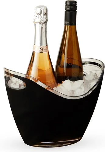 Vista 11 de Cubo de Hielo de Acrílico Transparente Verdadero con Asas, Capacidad de 3 Litros, Cubo Duradero para Vino y Champán, Perfecto para Fiestas, BBQs