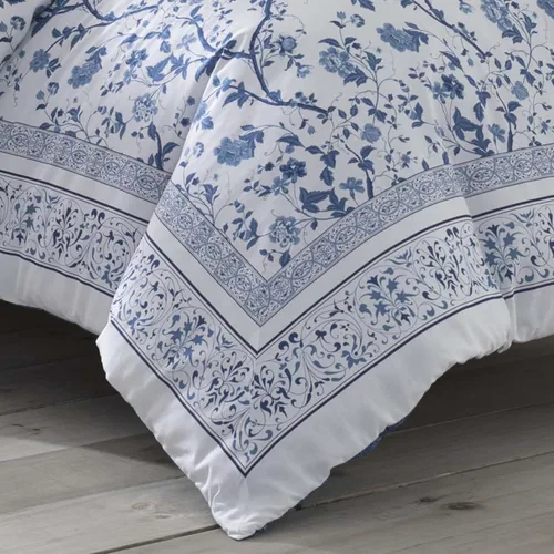 Vista 5 de Laura Ashley - Juego de edredón Twin, juego de cama de algodón suave y reversible, ropa de cama floral de 3 piezas con funda de almohada a juego