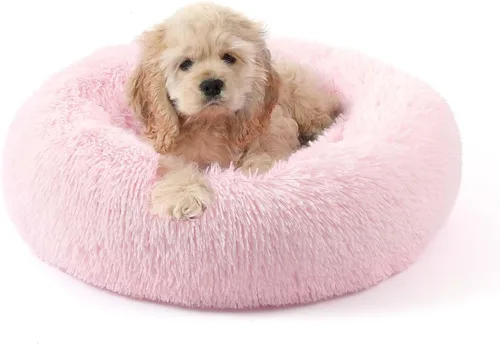 Vista 37 de NOYAL Cama Calmante en Forma de Rosquilla para Perros Pequeños a Medianos y Gatos - Cama de Mascotas de Felpa Sintética Anti-Ansiedad con Funda