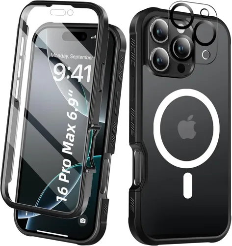 Vista 49 de Funda para iPhone 15 de cuerpo completo, protector de pantalla integrado, con protector de lente de cámara, [antiamarilleamiento], funda protectora