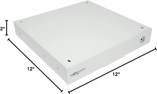 Vista 2 de PROGRESSIVE AUTOMATIONS Cajón de montaje debajo del escritorio para escritorio de pie, blanco, grande, DS-01-Blanco