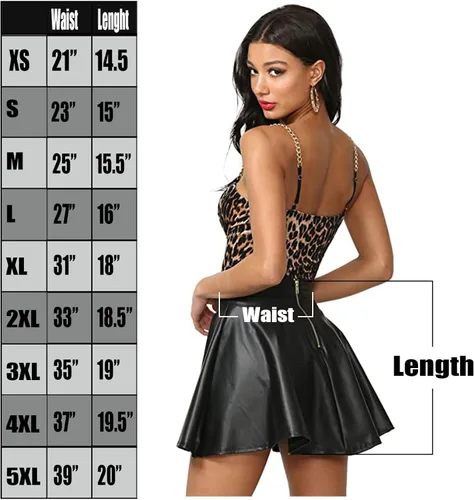 Vista 6 de J2 Love - Falda de piel sintética con zíper dorado para mujer
