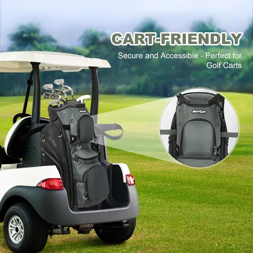 Vista 6 de Golf Cart Bag 15 Way Organizer Divider Top Golf Club Cart Bag for Men Women with Cooler, Handles and Rain Cover