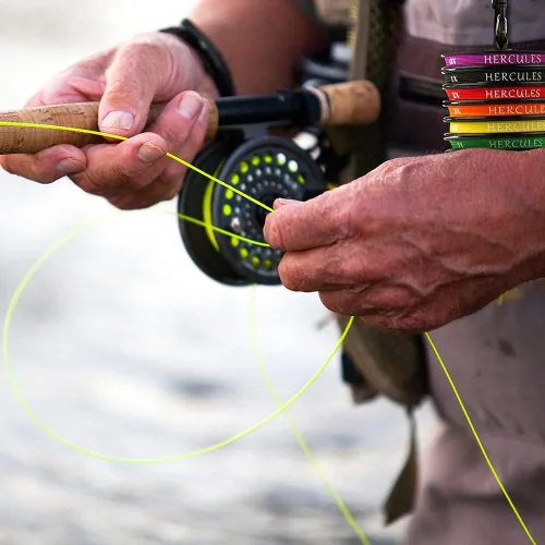 Vista 5 de HERCULES Línea de pesca con mosca flotante peso adelante Fly Line con doble lazo soldado