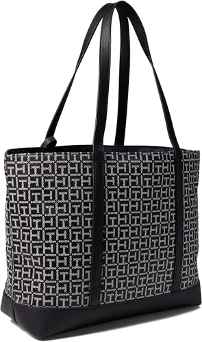 Vista 2 de Tommy Hilfiger Gretta II Tote with Hangoff Square Monogram Jacquard