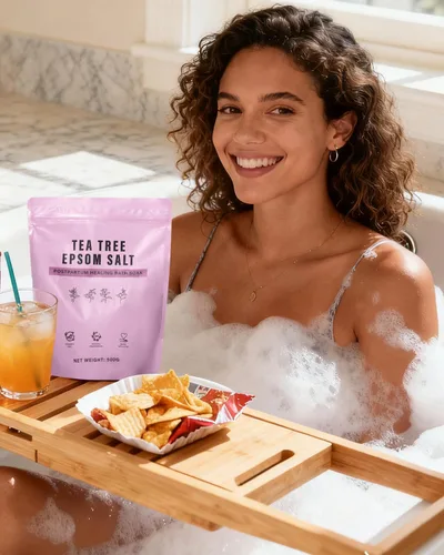 Vista 4 de Peri Bottle & Sitz - Juego de baño para cuidado posparto, bidé portátil y sales de baño para limpieza perineal Portable Bidet and Bath Salts for