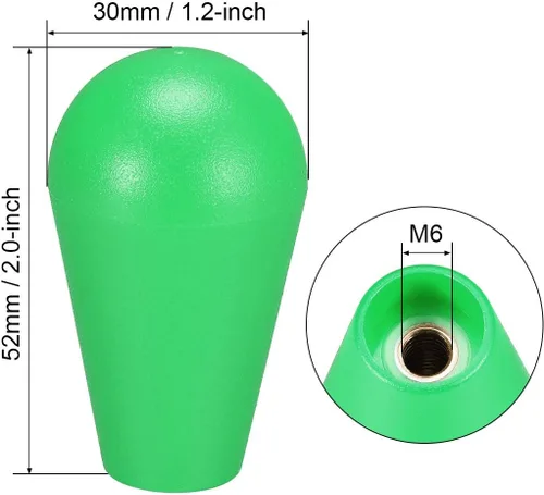 Vista 2 de uxcell Ellipse Oval Joystick Head Rocker Ball Top Handle Arcade Game DIY Piezas Reemplazo Blanco Verde 2