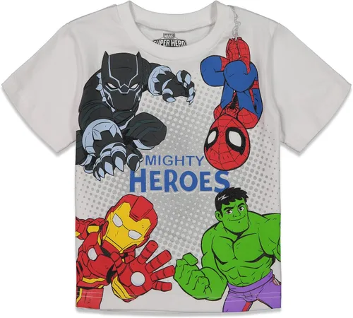 Vista 4 de Marvel Avengers Spidey and His Amazing Friends 4 Pack T-Shirts Toddler to Big Kid