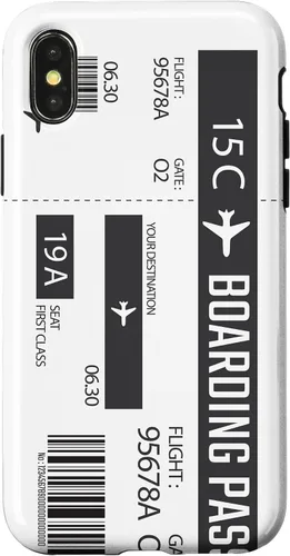 Vista 5 de Tarjeta de embarque de avión, boleto de avión, divertido estuche de regalo de viaje para iPhone 17