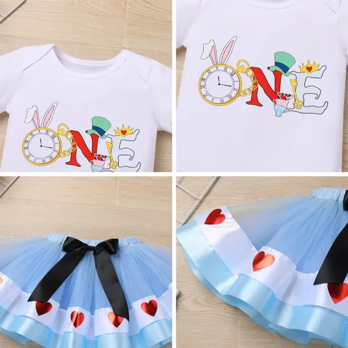 Vista 6 de ODASDO Conjunto de 3 piezas con temática de animla para bebé niña