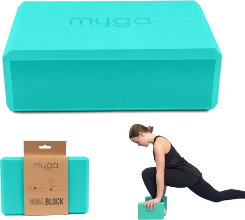 Vista 18 de MYGA Bloque de yoga, ladrillo ligero de espuma EVA para yoga, bloque antideslizante de alta densidad para posturas de yoga, pilates, equilibrio