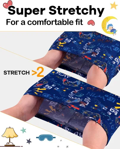 Vista 3 de Pijama para niños de 4 piezas, 100% algodón, talla 18 meses a 12 años