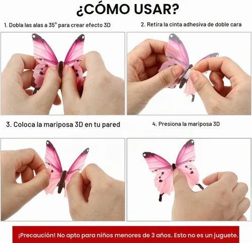 Vista 6 de 48 calcomanías de mariposa 3D que brillan en la oscuridad, decoración de Luminoso, extraíble, multicolor, material de PVC, decoración de pared y 48