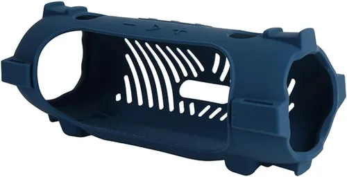 Vista 8 de Funda protectora de silicona para JBL Charge 6, funda suave para altavoz Charge6, funda protectora de viaje fácil de transportar con correa Azul