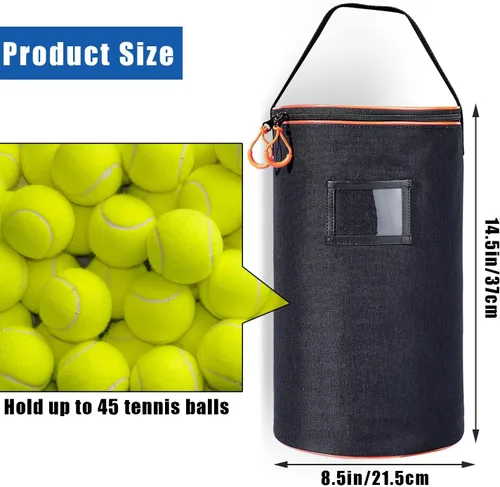Vista 2 de Cesta portátil para pelotas de tenis para entrenamiento, transporte y almacenamiento