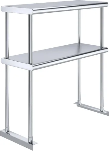 Vista 18 de NSF - Estantería doble de acero inoxidable