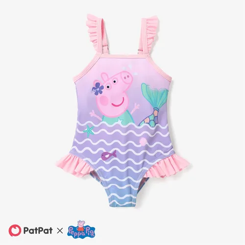 Vista 7 de Peppa Traje de baño de sirena de océano para bebé niña pequeña