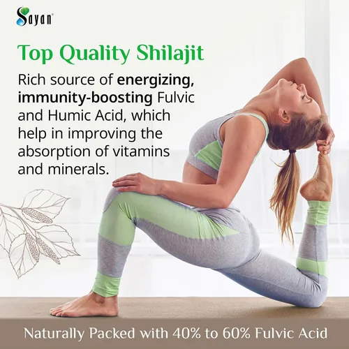 Vista 3 de Sayan Resina Shilajit pura de 0.9 onzas (0.88 oz), potente suplemento orgánico de ácido fúlvico, apoya el sistema inmunológico, la memoria