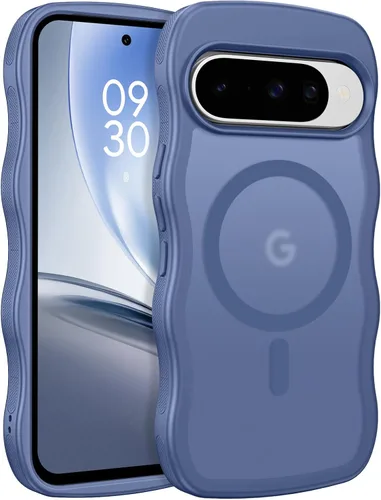 Vista 46 de BENTOBEN Funda magnética para Google Pixel 10, bonita funda rizada ondulada Pixel10 [compatible con MagSafe], antideslizante, a prueba de golpes