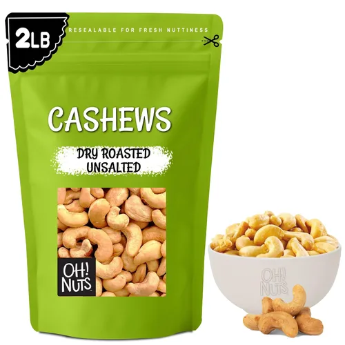 Vista 9 de Oh! Nuts Anacardos tostados salados – 1 libra – Anacardos tostados secos al horno – Empaquetados en bolsa de cierre de cremallera de Nueva York